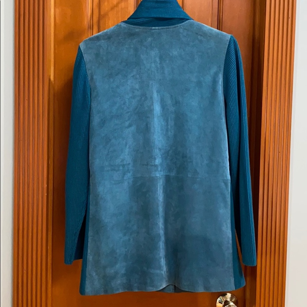 Light Weight Suede Jacket Turquoise - image 6